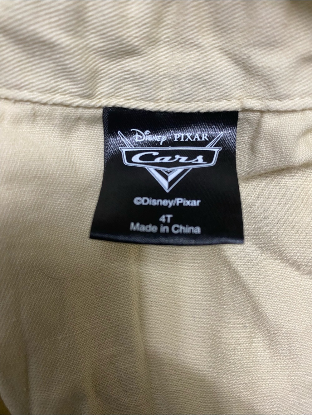 Disney Pixar Cars Lightning McQueen Khaki Mechanic Kids Embroidered Jumpsuit 4T - Picture 4 of 16
